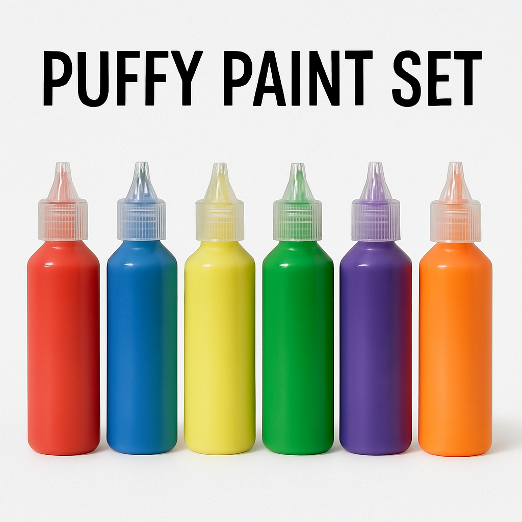 🎨 Puffy Fabric Paint Set Add-On —  6 Color