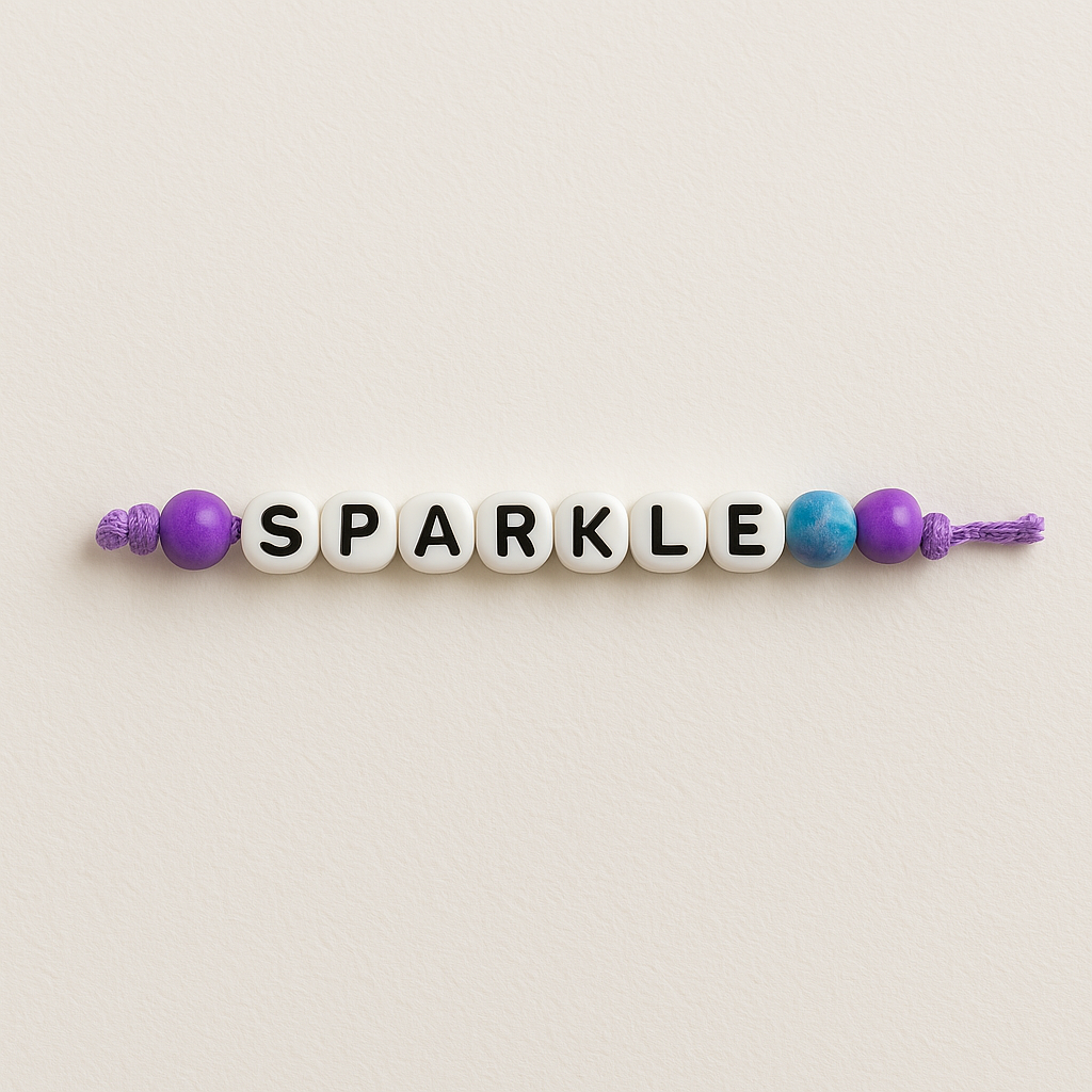 🧩 Add-On Letter Bead Bracelet or Key Chain – 8" Up to 18 Characters