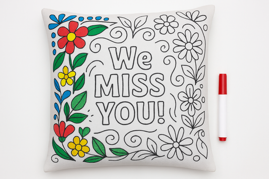 🖍️ Custom Colorable Pillow — Cozy, Color-It-Yourself Charm